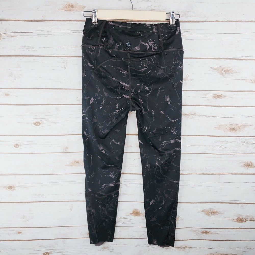 Athleta Pants Size S Athletic Print Ankle Raw Hem - Picture 6 of 9